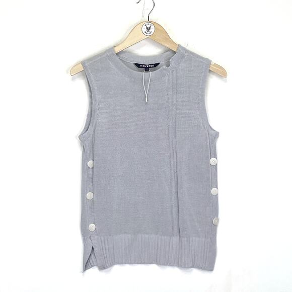 Movetes The Adelaide Golf Vest Lt Gray Sleeveless Womens Sz S Athleisure Top NEW - Picture 1 of 10